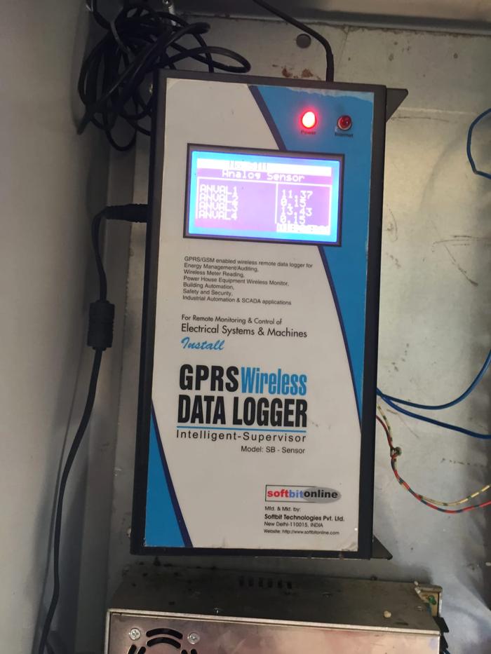 GPRS data logger installed in a field panel
