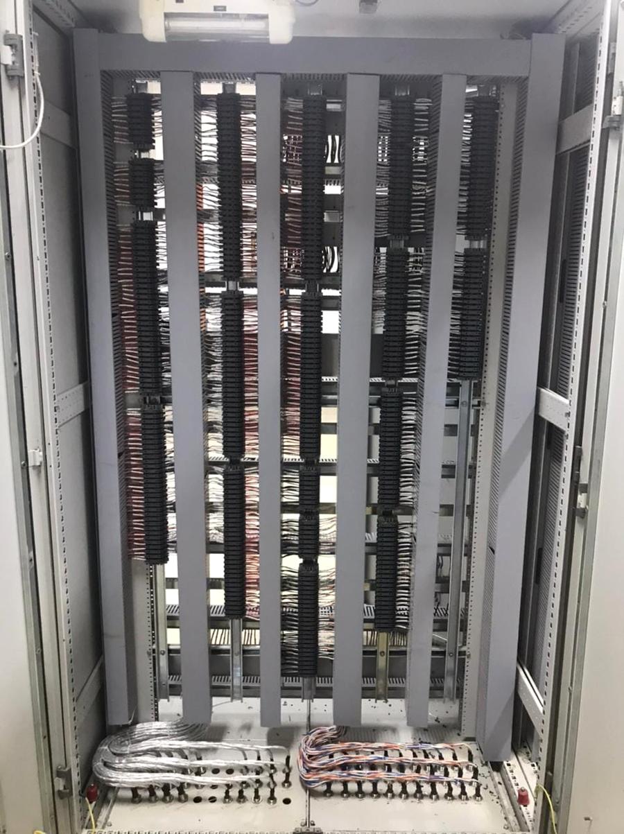 Marshalling panel with terminal blocks
