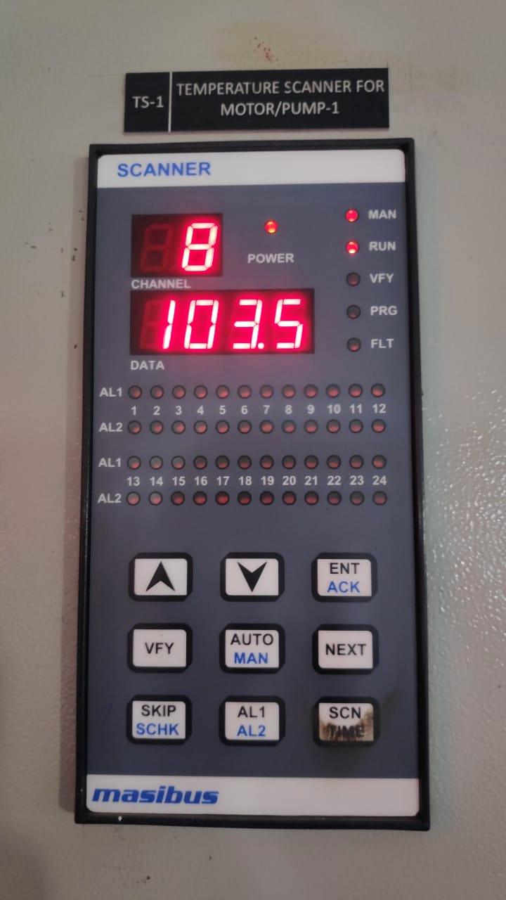 Motor and pump scanner in the control panel